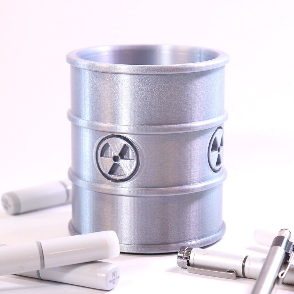 Toxic Waste Barrel Pen Holder