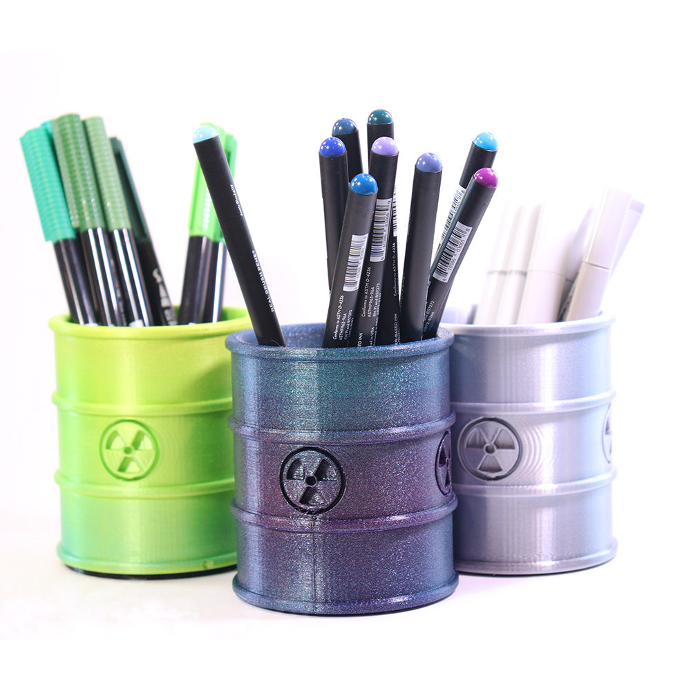 Toxic Waste Barrel Pen Holder